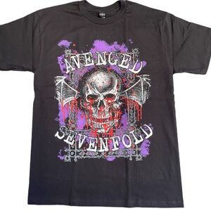 Avenged sevenfold rock band tshirt unisex black cotton tee